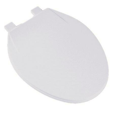 PLUMBING TECHNOLOGIES Deluxe Plastic Round Front Contemporary Design Toilet Seat- White 2F1E4-00